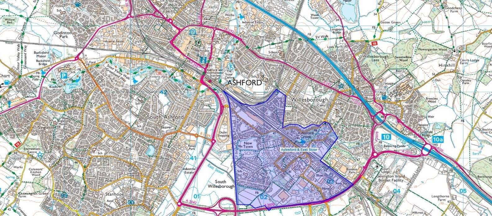 Aylesford and East Stour is one of 39 wards on Ashford Borough Council