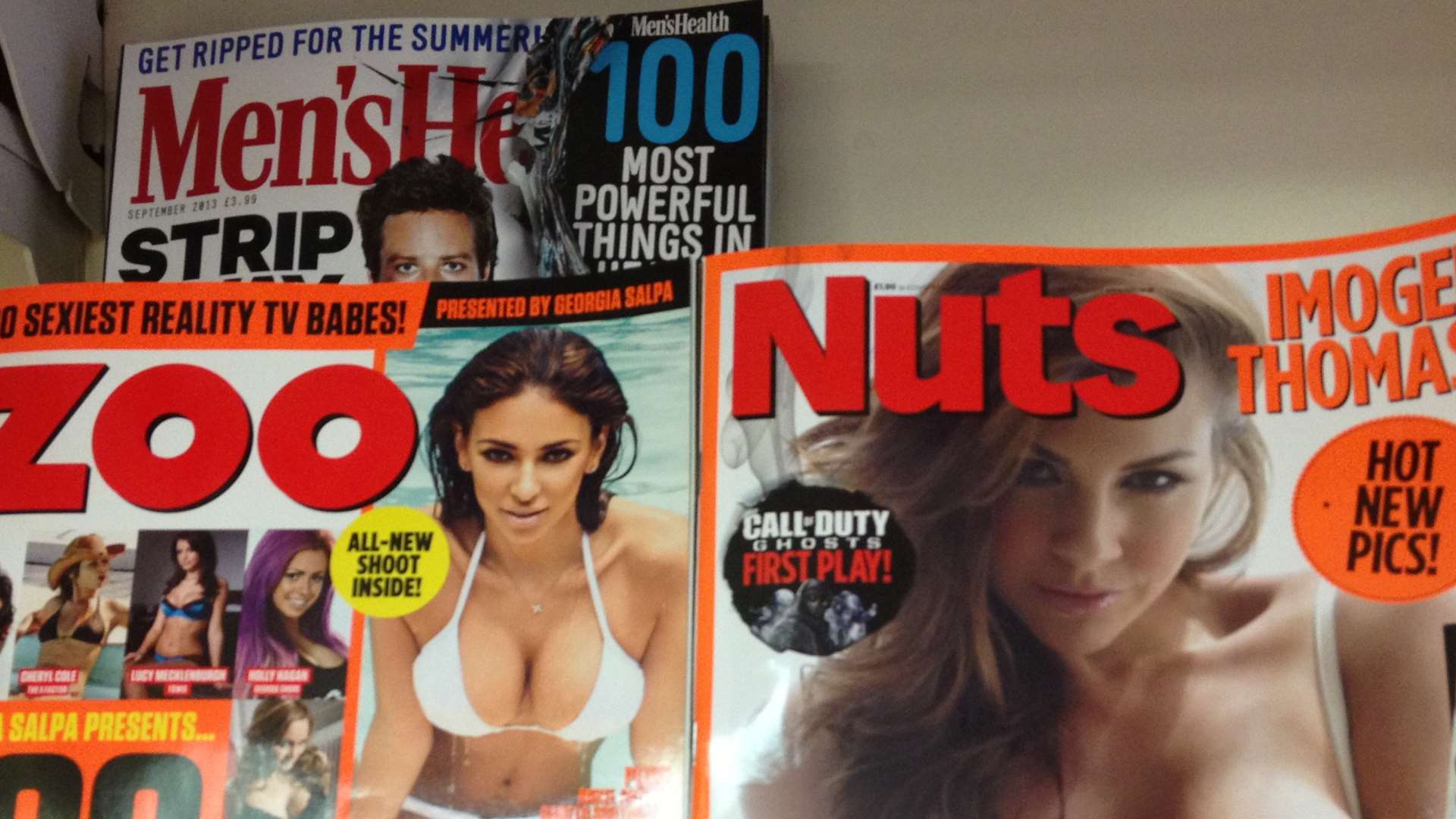 Zoo and Nuts are among the mags campaigners are protesting about