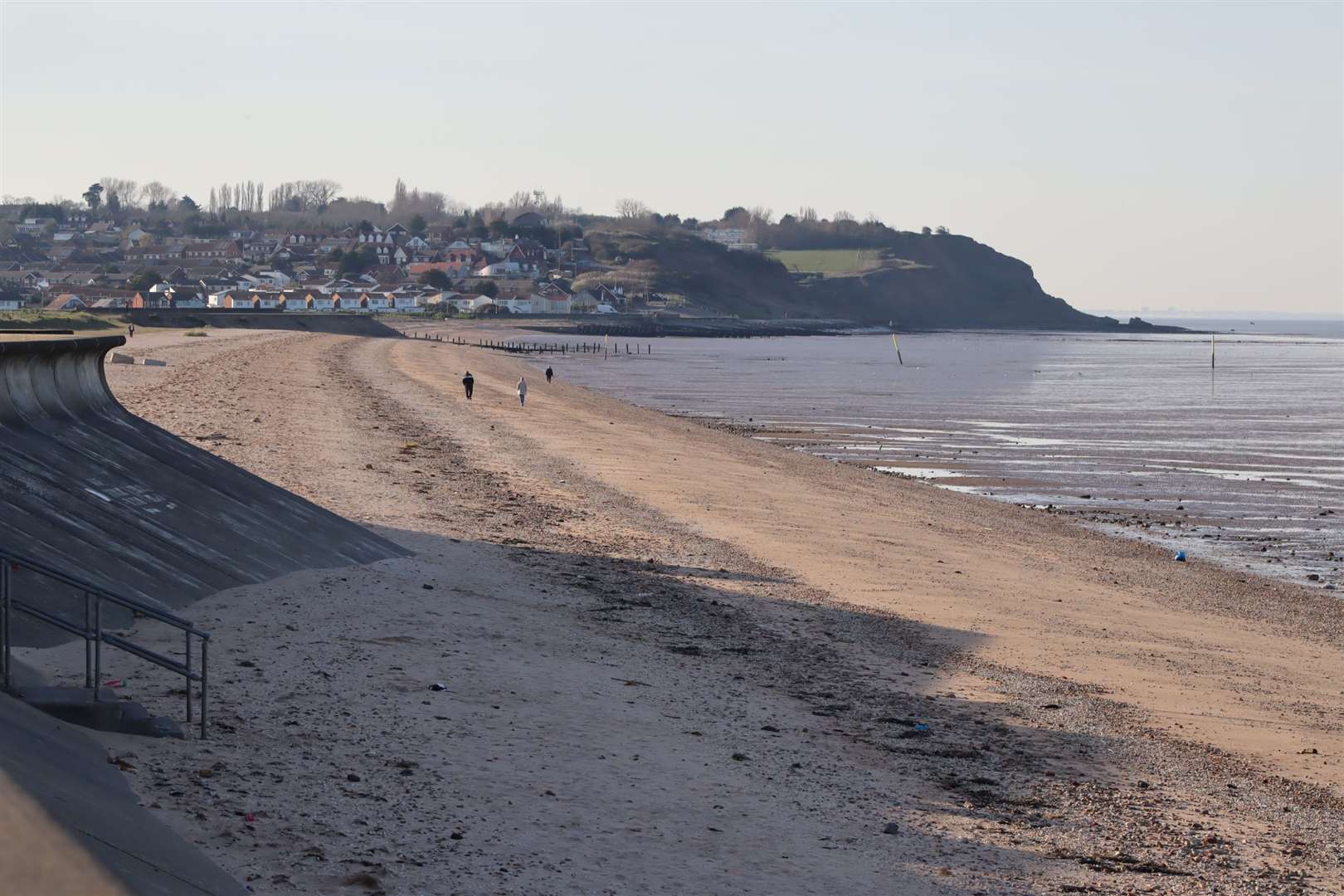 The coast was almost empty in Leysdown and across the county