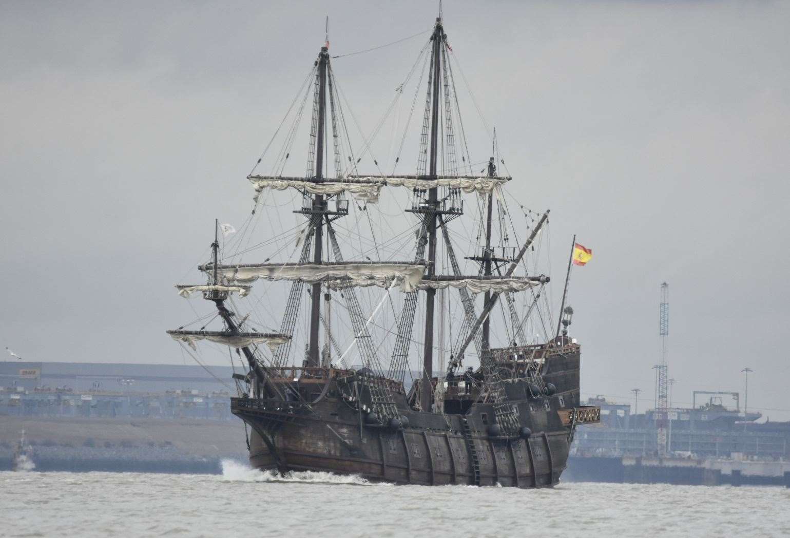 It is a replica of a historic Spanish ship. Picture: Jason Arthur