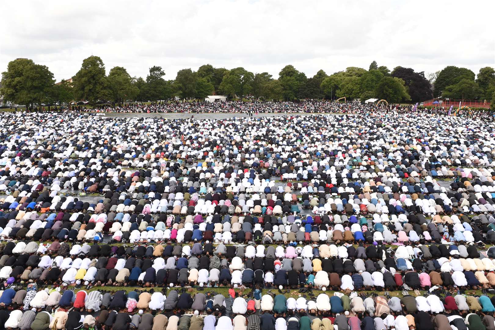 File picture of thousands of people attending Birmingham’s Eid celebration of the end of Ramadan (Joe Giddens/PA)