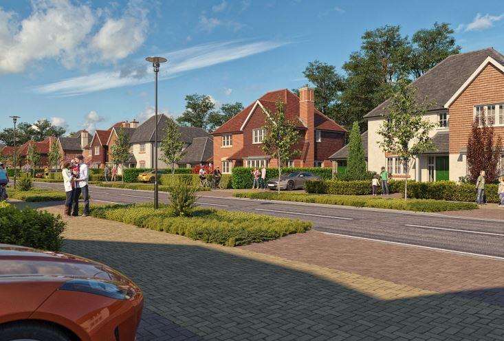 An artist's impression of the leafy development planned at Cockering Farm in Thanington. Picture: Mark Quinn