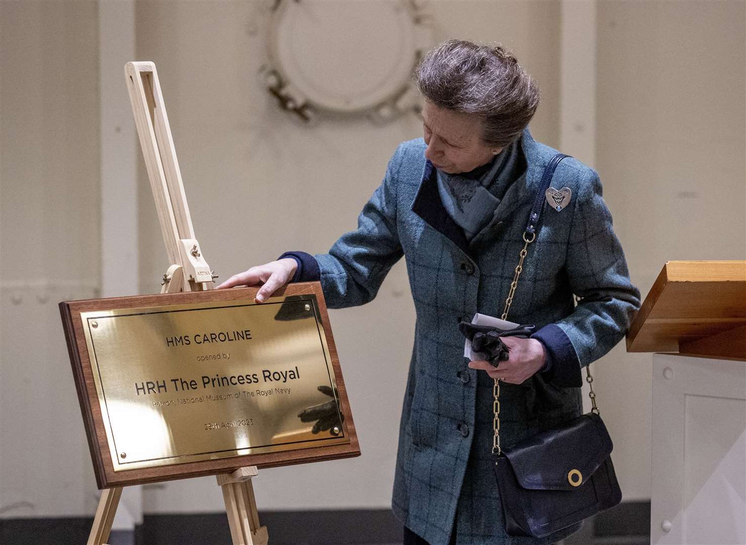 The Princess Royal unveils a plaque during the reopening (Liam McBurney/PA)