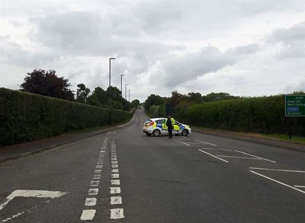 Police at the scene.