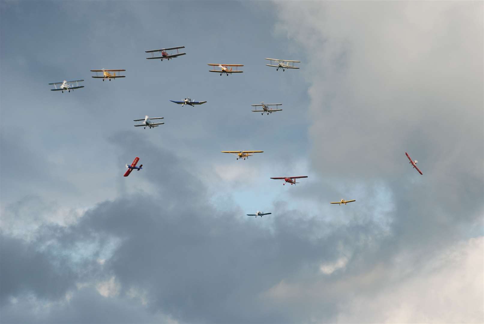 The Tiger Club from Headcorn Aerodrome performed a flyover in Maidstone. Pic: Alan Fuller