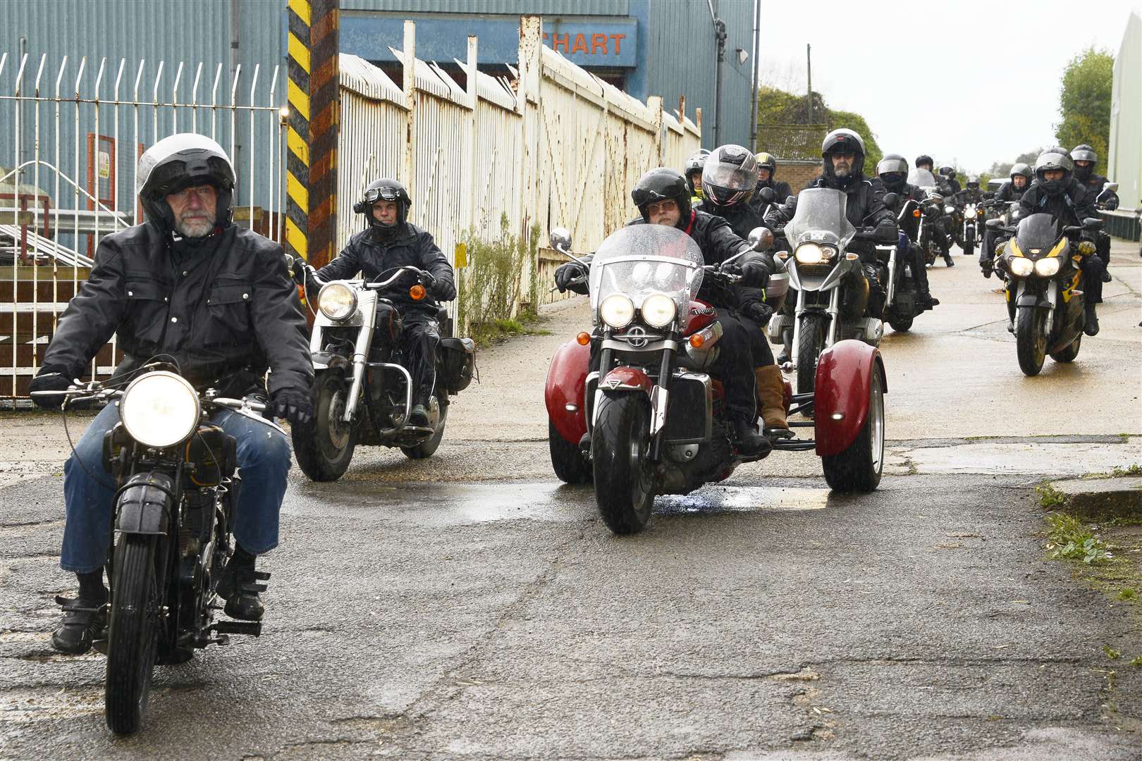 A memorial bike ride to remember Andrew Cresswell, who was murdered 10 years ago, led by Vic Harden. Picture: Paul Amos