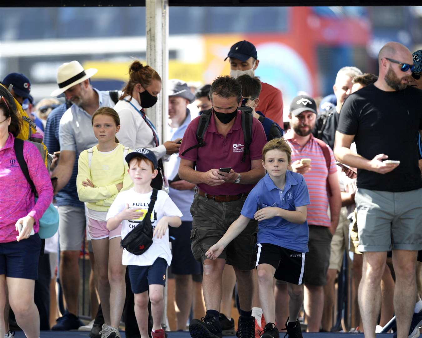 Fans arrive at the 149th Open in Sandwich. Picture: Barry Goodwin (49307735)