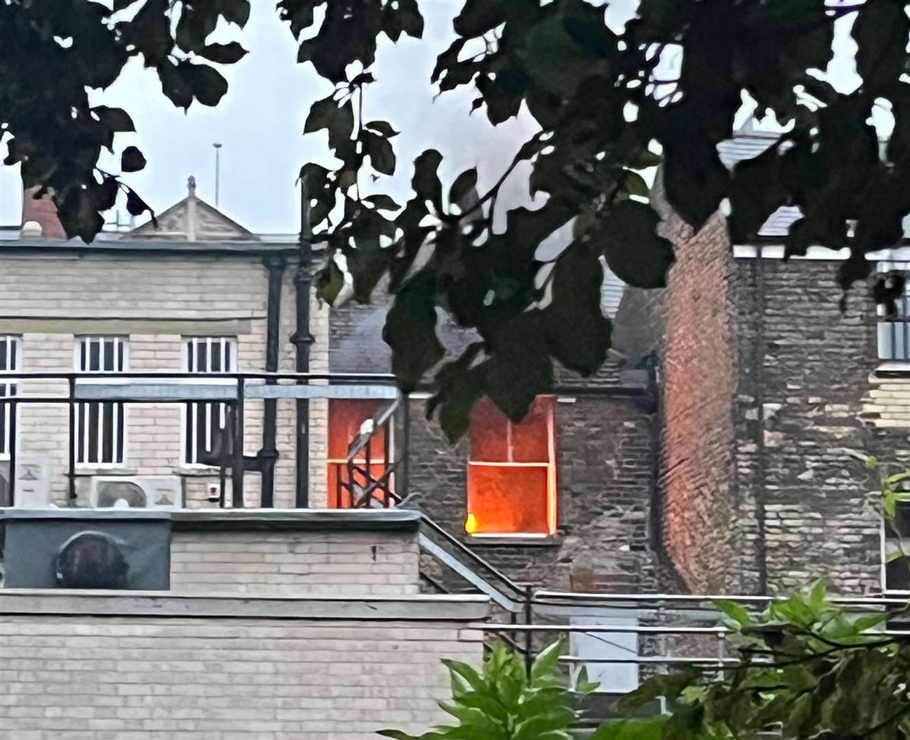 Crews were called to a derelict flat above a shop in Biggin Street, Dover. Picture: Vicki Magda