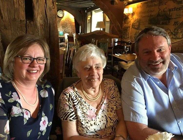 From left: Daughter Carol, Cllr Ann Muckle and son Tony. Picture: Tony Muckle