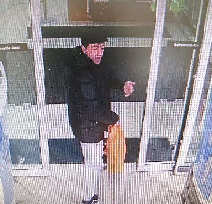 Police wish to speak with this man in connection with the assault at Dartford Sainsbury's. Photo: Kent Police