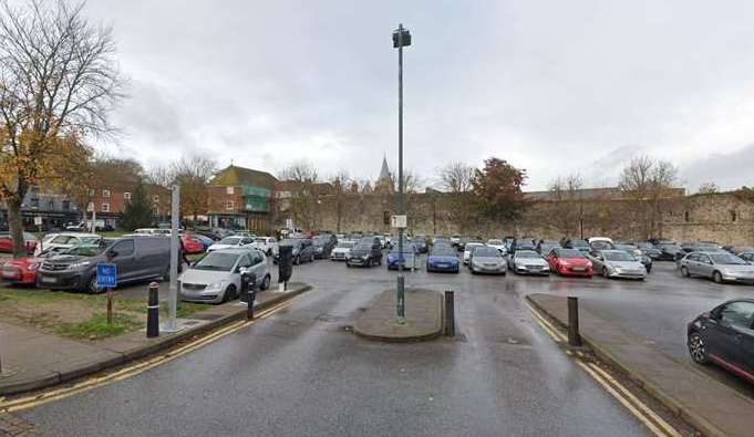 The incident is happened in the car park in Blue Boar Lane, Rochester