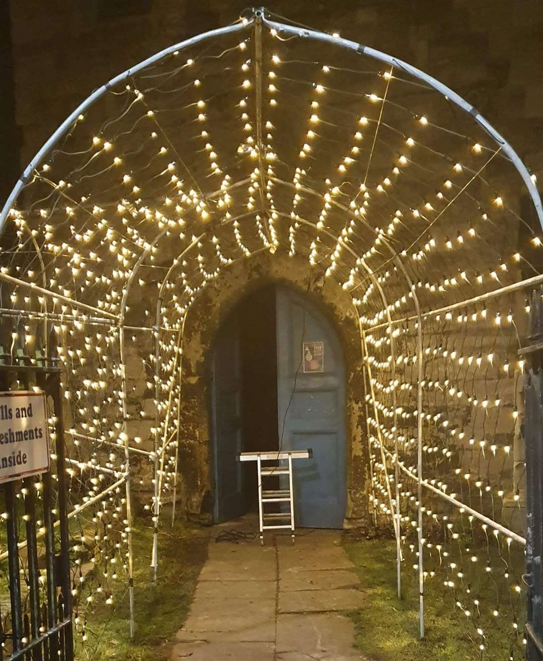 The lights tunnel outside St Peter's Church in Sandwich will return this Christmas Picture: Dean Marie
