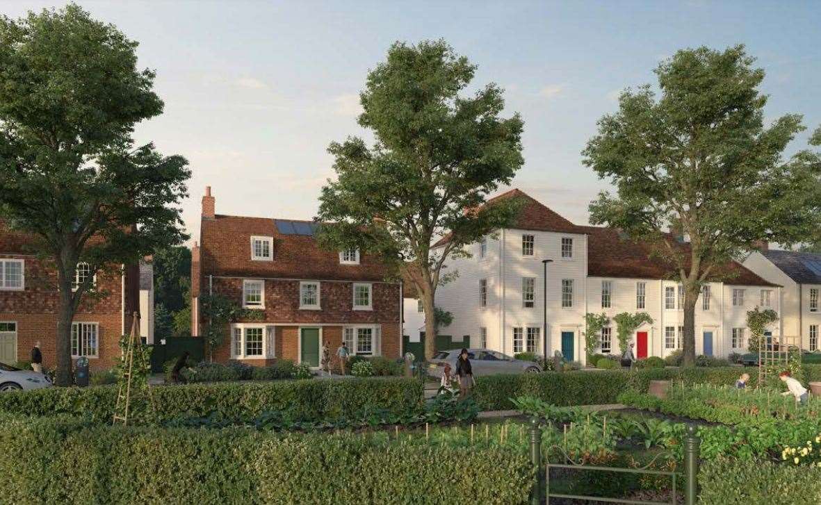 The Duchy of Cornwall’s ‘leafy’ vision for its new housing estate in Faversham. Pic: Duchy of Cornwall