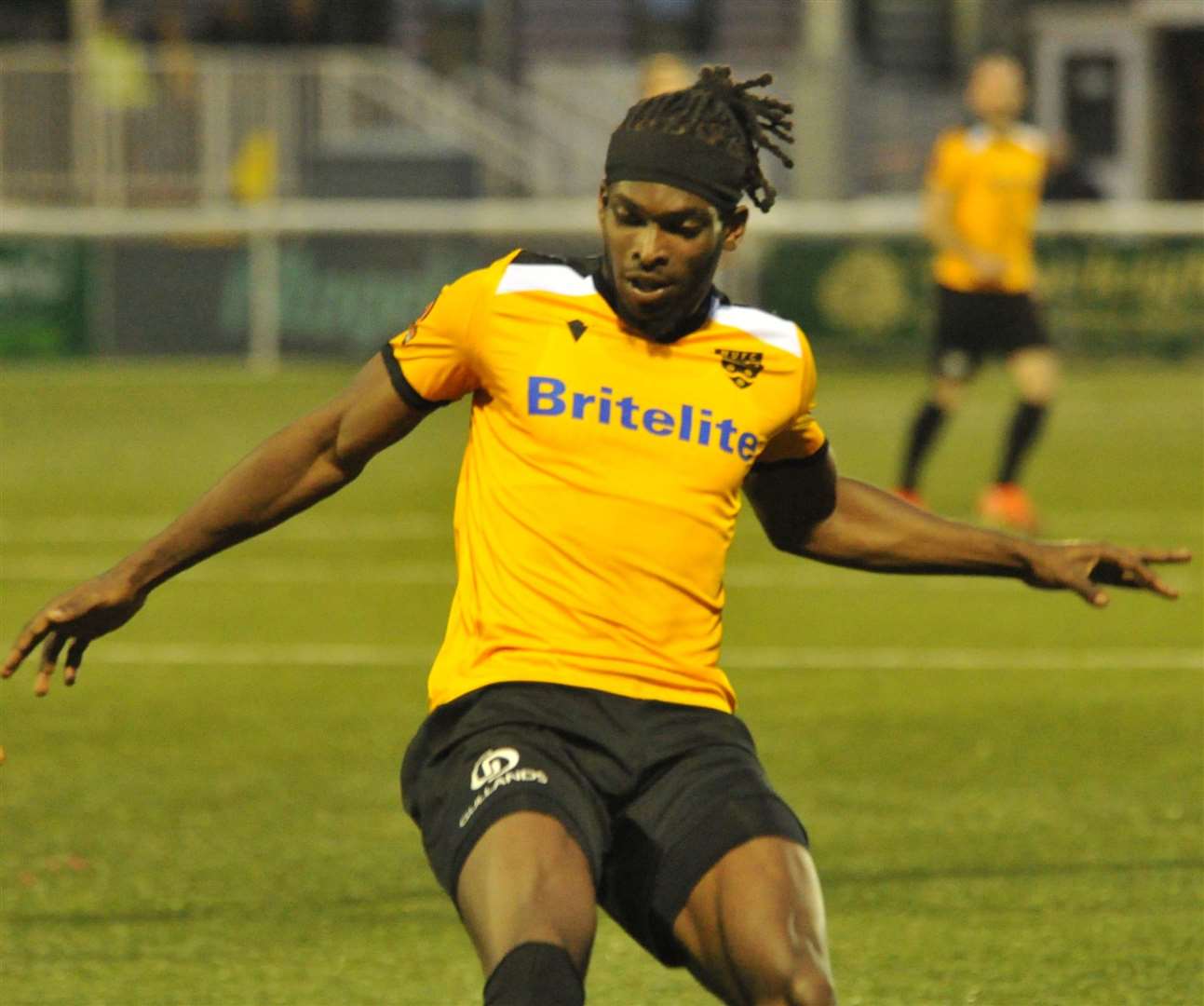 Maidstone United striker Ibrahim Olutade scored on his first start Picture: Steve Terrell