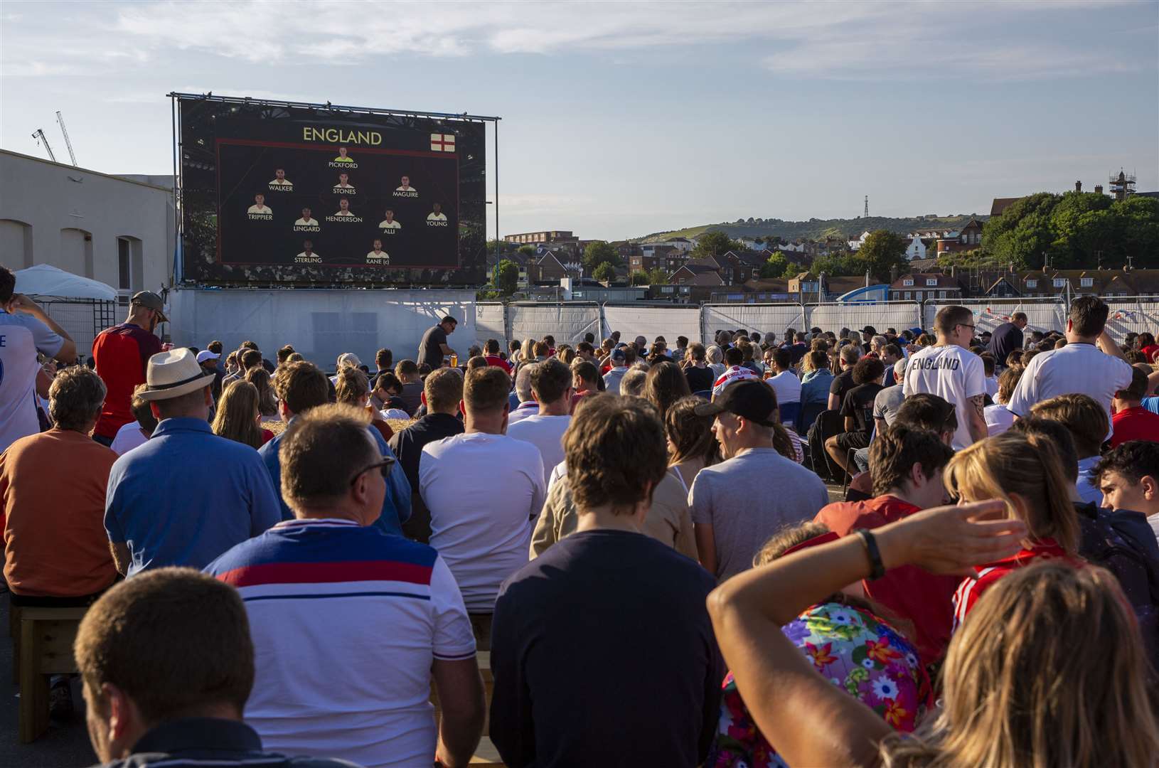 England vs Croatia will be shown on big screen across the county on Sunday