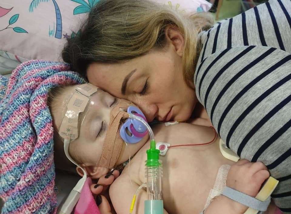Brave Elodie-Rose spent months in hospital fighting for her life. Picture: Tori Holland