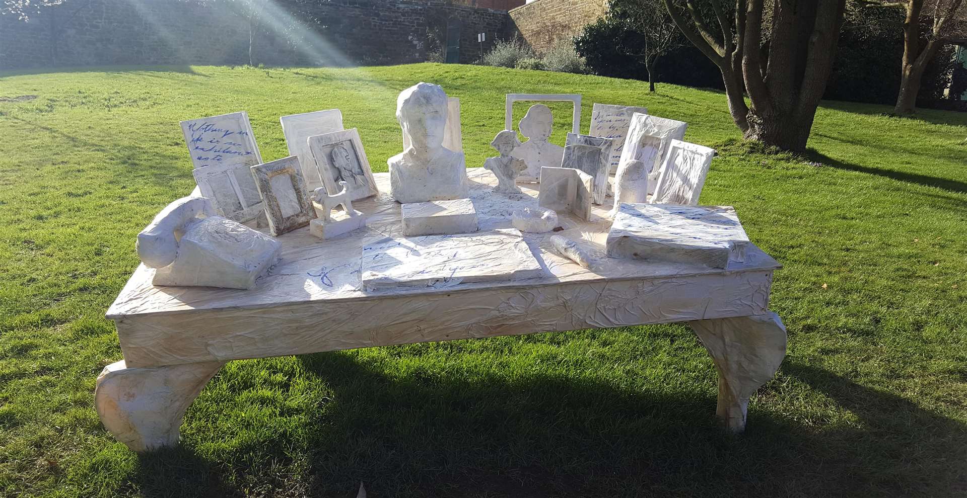 Churchill's desk recreated in the grounds at Chartwell