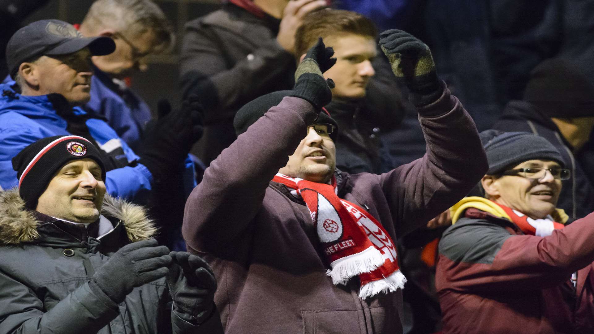 Fleet fans had plenty to smile about at full-time Picture: Andy Payton