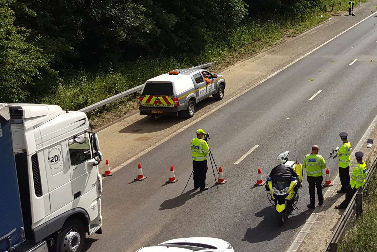 The crash closed the motorway for several hours