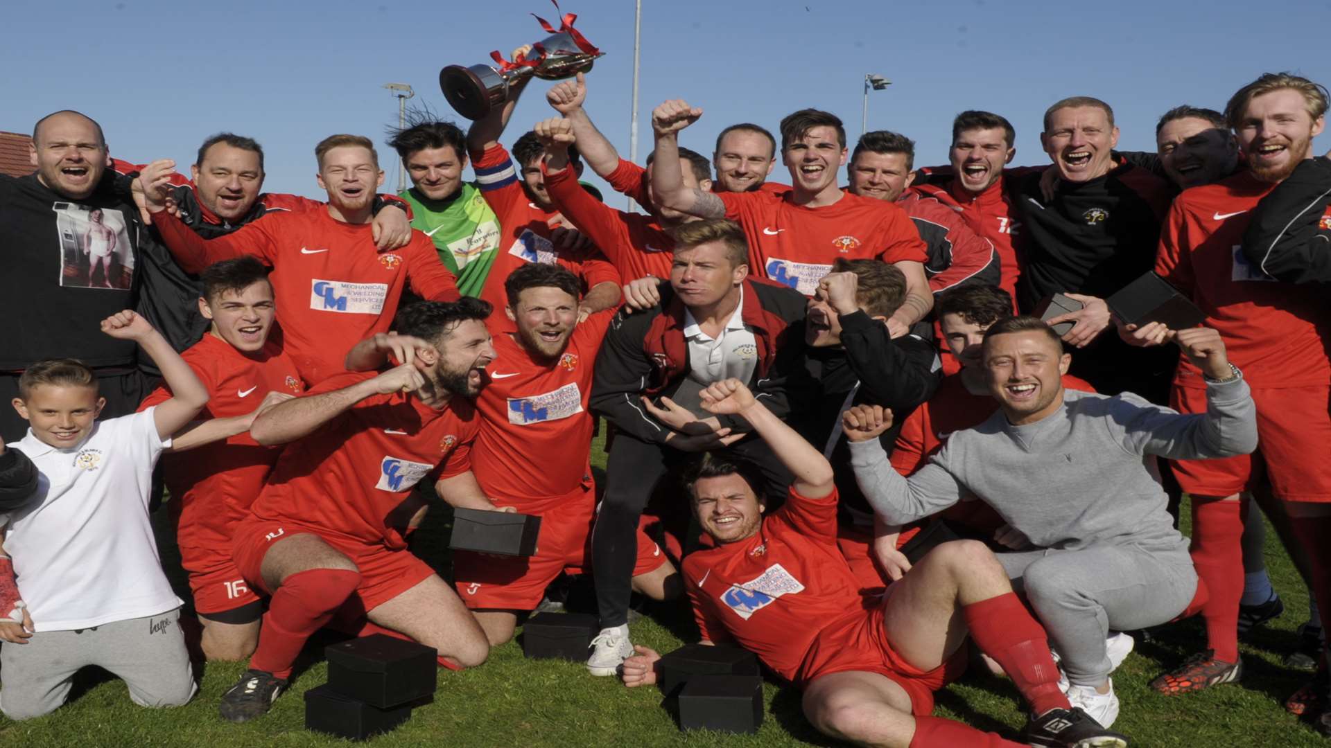 2014/15 Kent Invicta League champions Hollands & Blair Picture: Steve Crispe