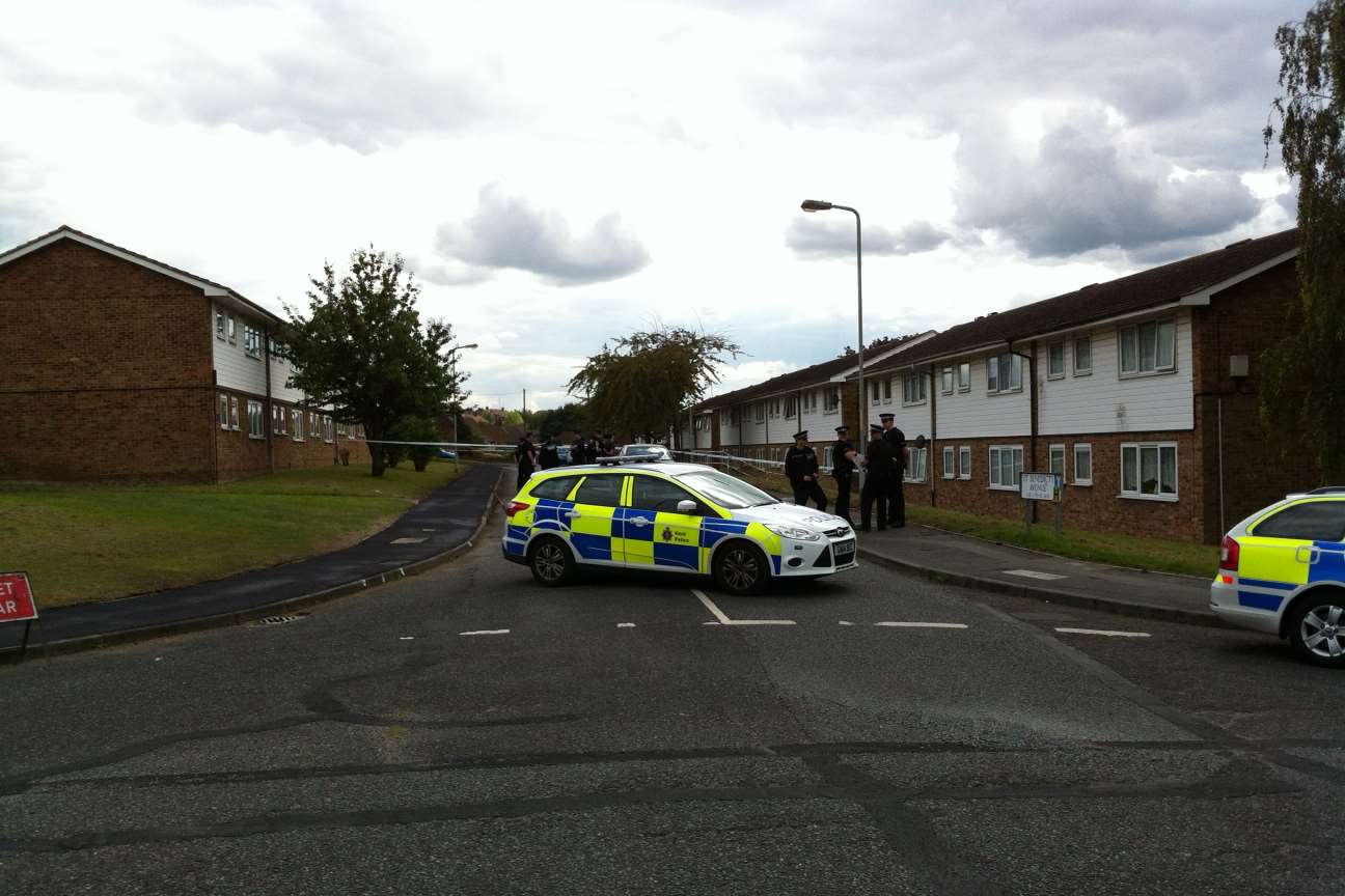 Police have sealed off the road