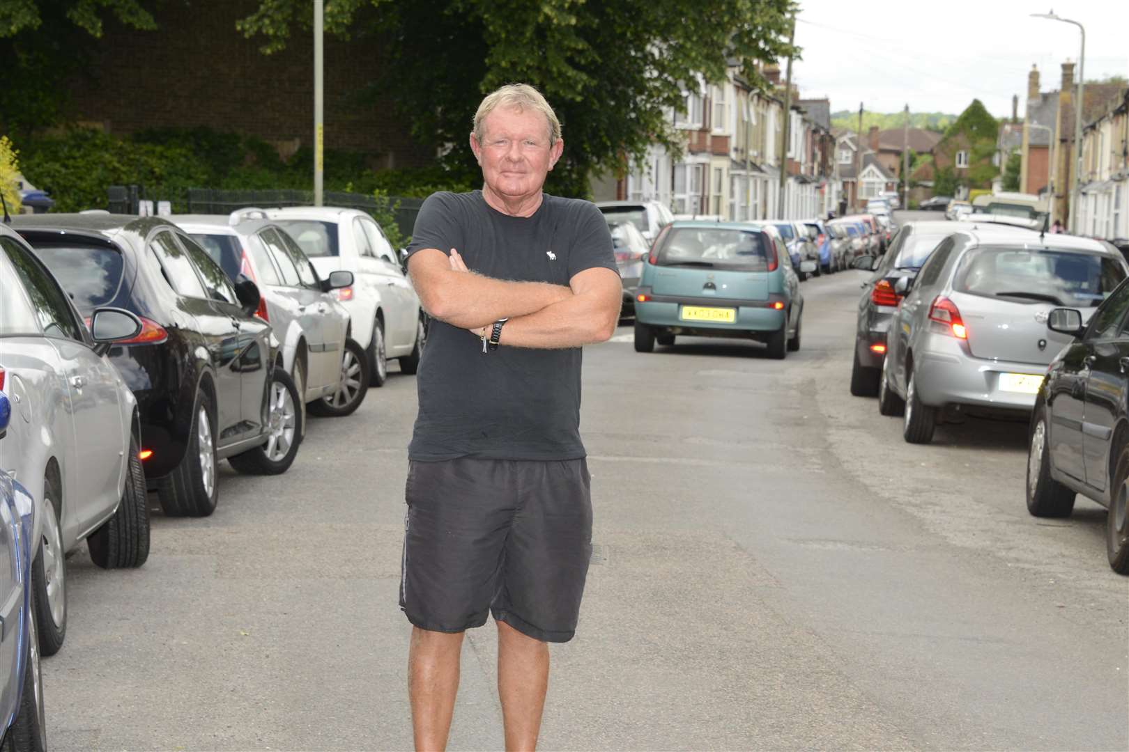 Canterbury Martyrs Field road.Resident Tim Wilshire say cars are being damaged because of the parking problems..Picture: Paul Amos. (2624004)