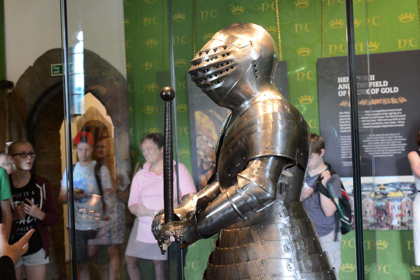 Henry VIII armour on display at Leeds Castle