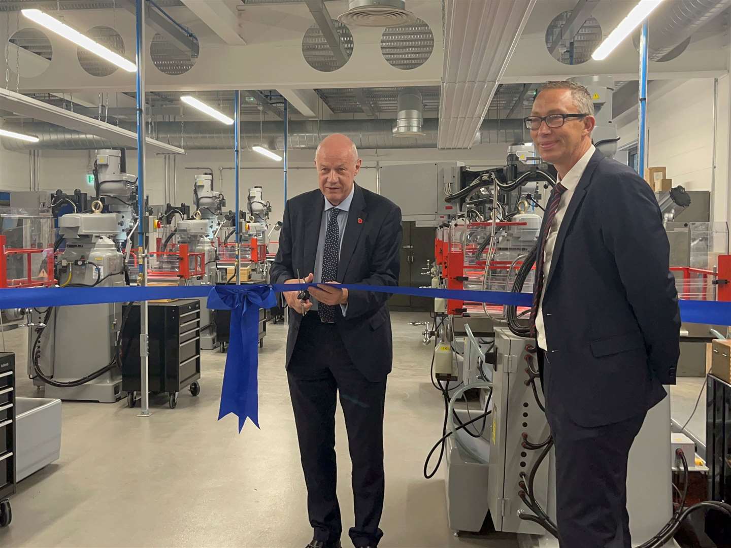 MP Damian Green (left) and EKC Group chairman Graham Razey at Ashford College