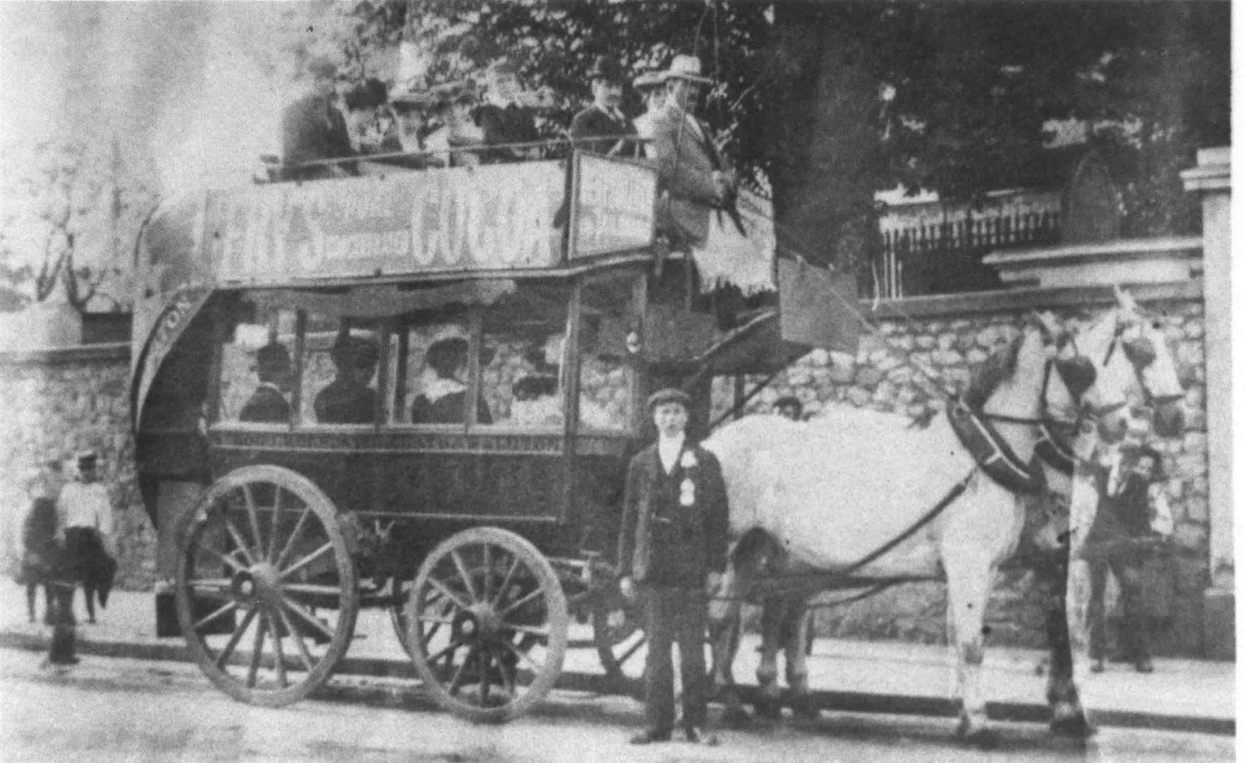 This Horse bus service operated between the Old Gun at Strood and the Hen and Chicks, Luton