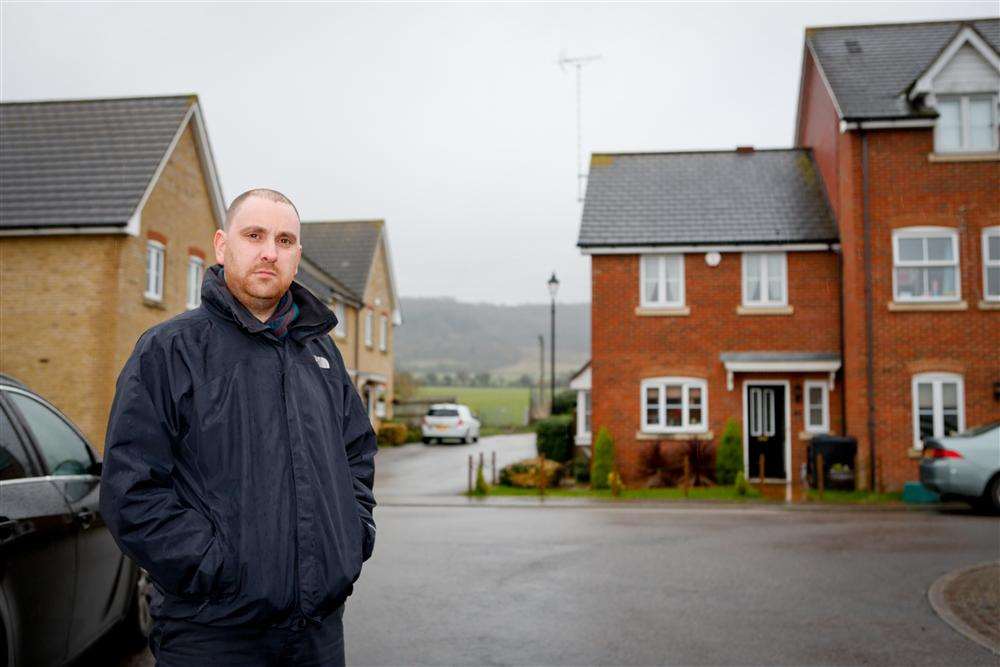 Neil Hepden in front of the allotment access