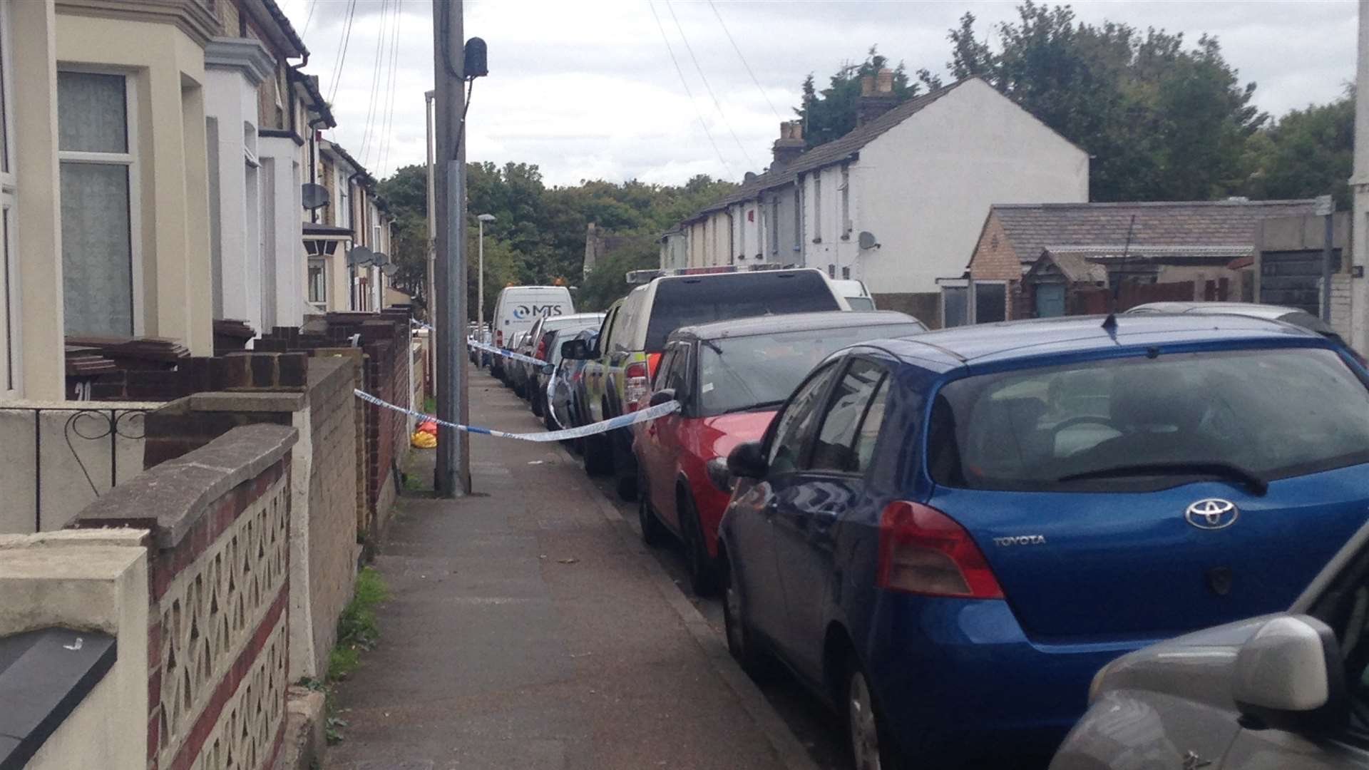 The crime scene in East Street.