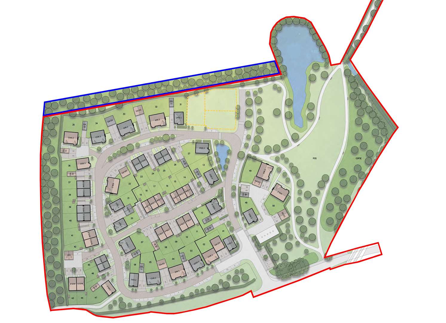 Plans for The Pippins development in Hamstreet, Picture: Dandara