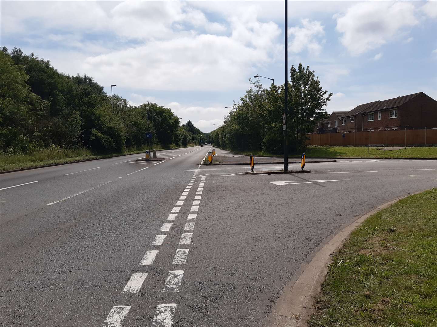 The junction of Lordwood Lane and North Dane Way where Mr Dick died