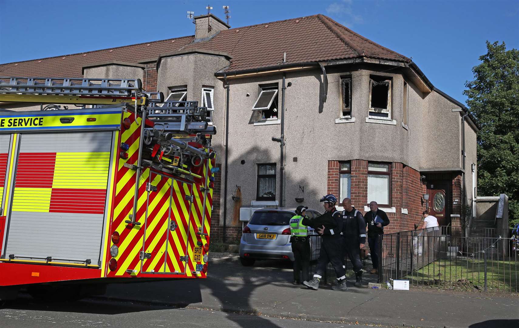 Investigations are under way following the fire in Paisley (Andrew Milligan/PA)