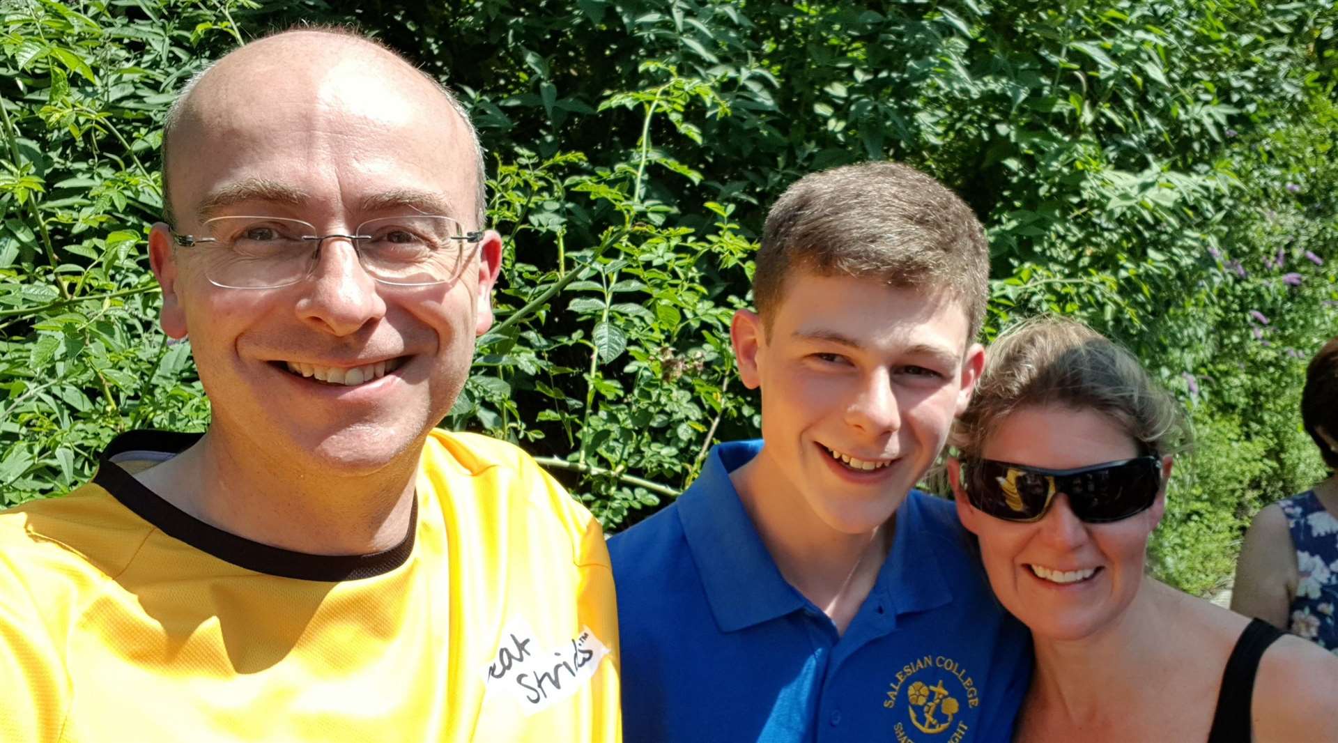 David Turner, his wife Bridget, and their son Ollie (David Turner/PA)