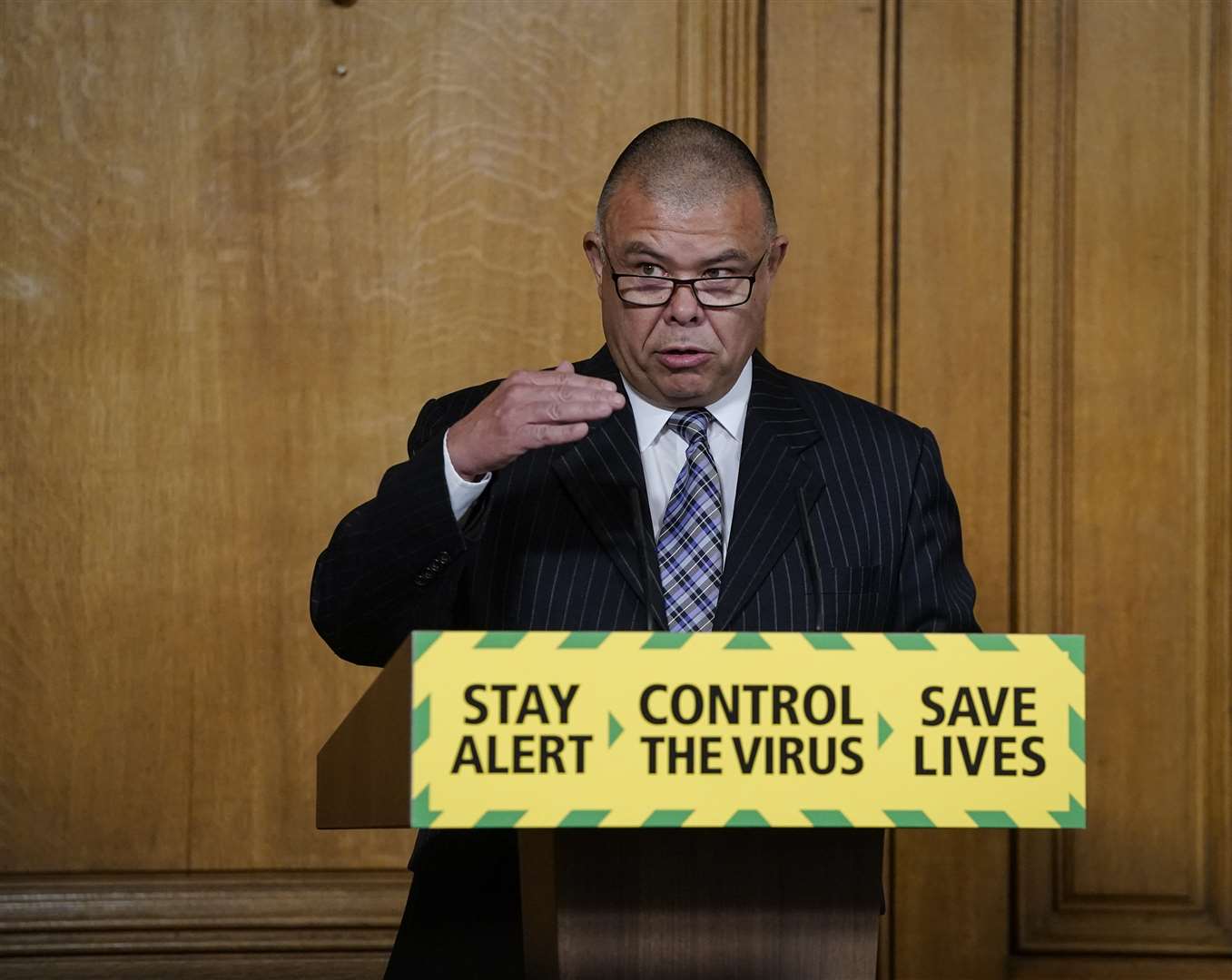 Deputy chief medical officer Professor Jonathan Van-Tam during the latest Downing Street briefing (Andrew Parsons/10 Downing Street/Crown Copyright/PA)