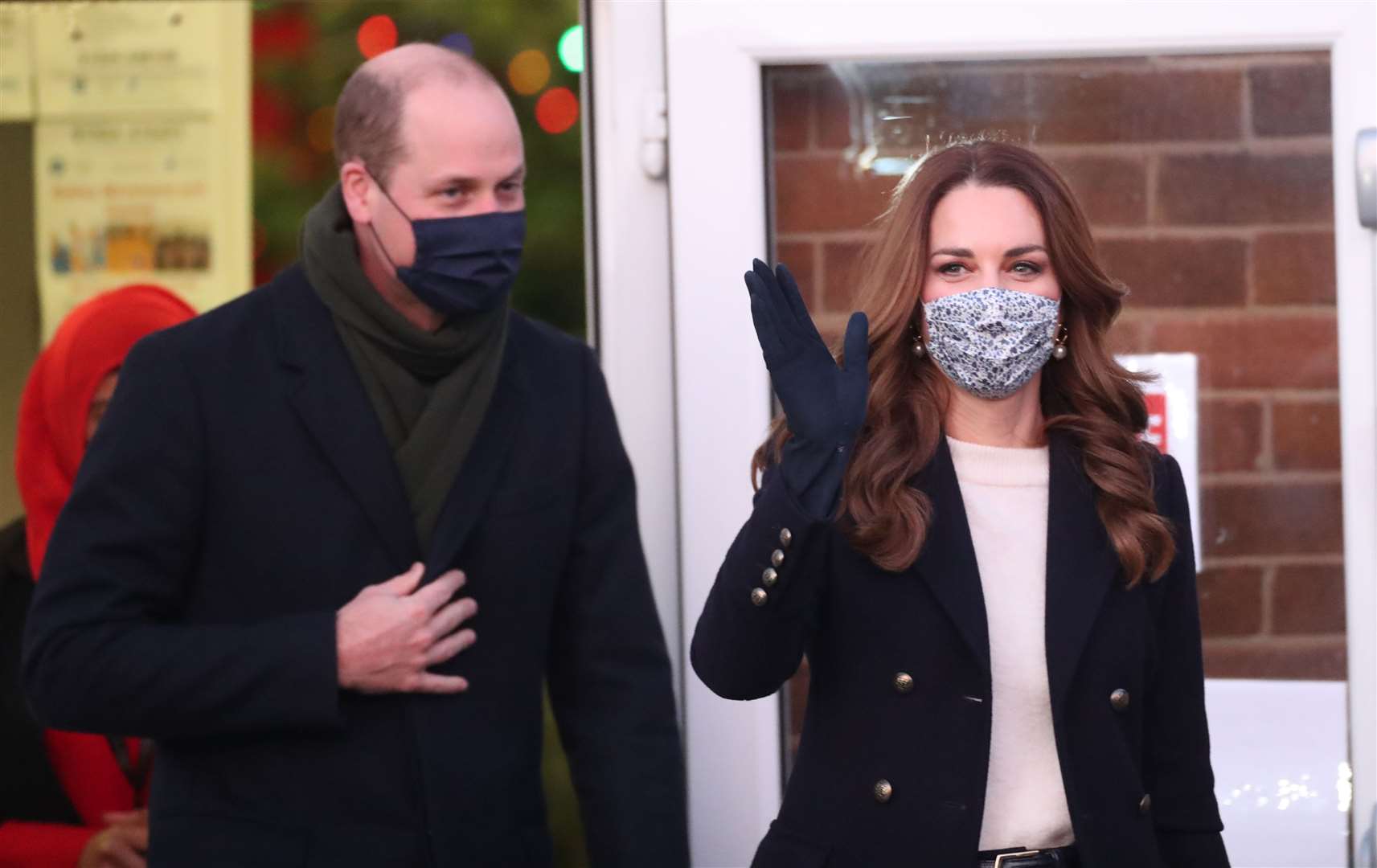 Kate had changed her coat, while William was wearing a new scarf for their West Yorkshire stop-off (Danny Lawson/PA)