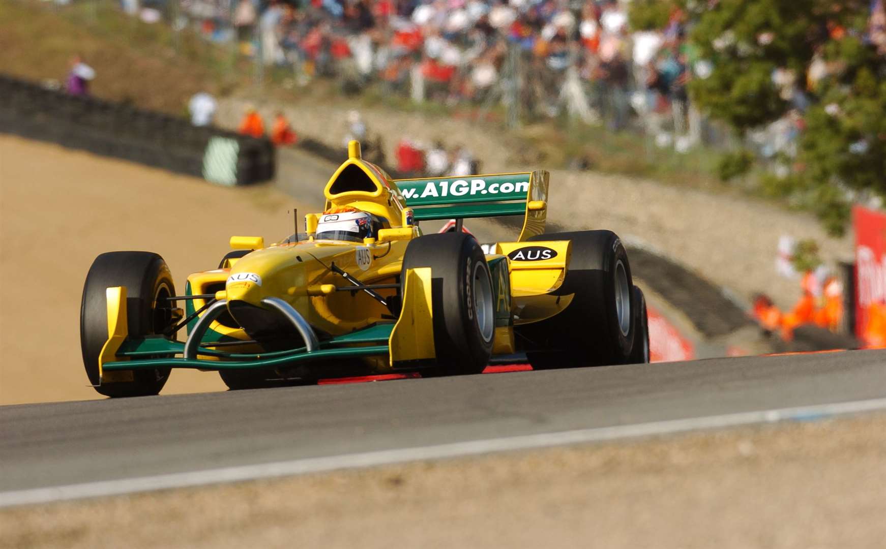 Future IndyCar champion Will Power – driving for Team Australia – finished second in race two in September 2005. Nelson Piquet Jr had grabbed the lead with a superb move around the outside of Surtees. Picture: Barry Goodwin