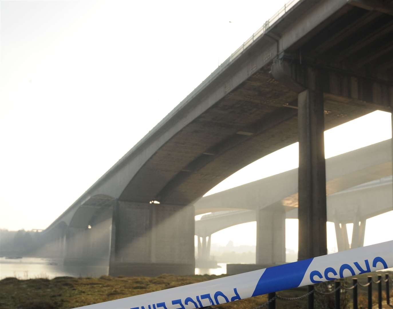 The woman fell from the M2 bridge last night