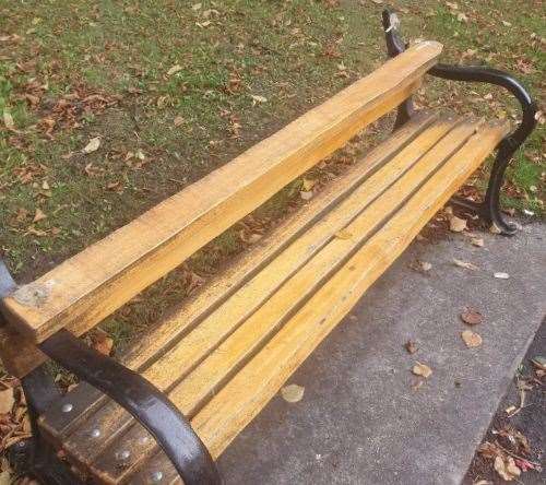 Emily Set's mum says her daughter's memorial bench in Canterbury was vandalised. Picture: Rebecca Set