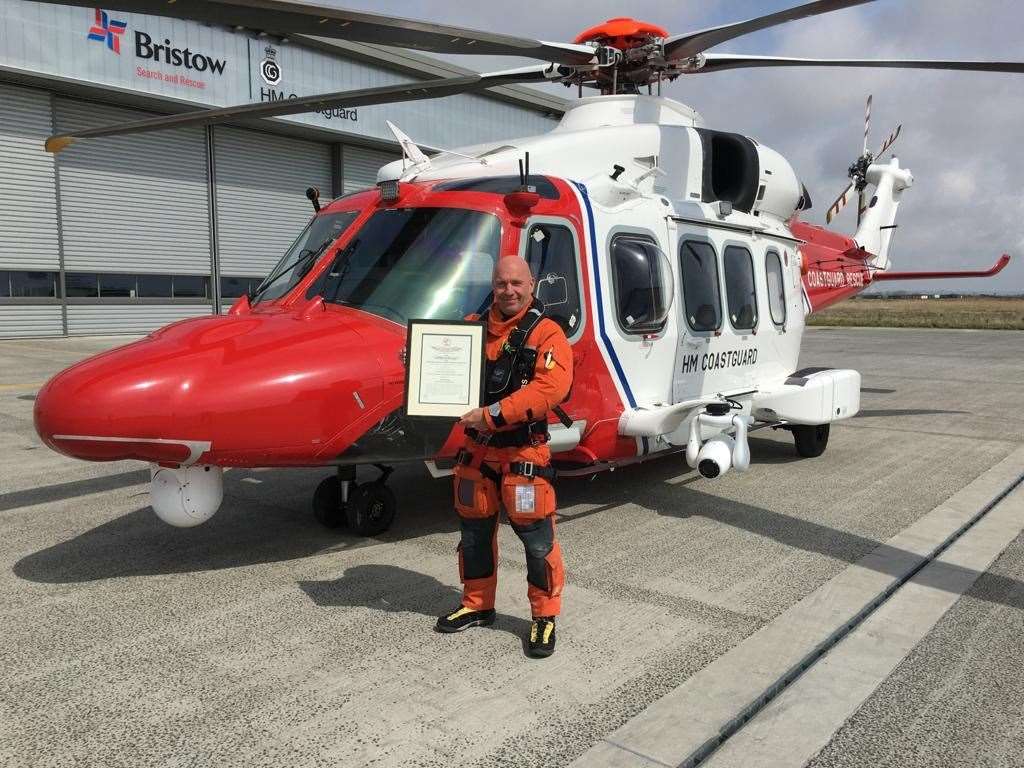Mark Scotland has received the Royal Humane Society award for his help in rescuing a 12 year old girl from the sea