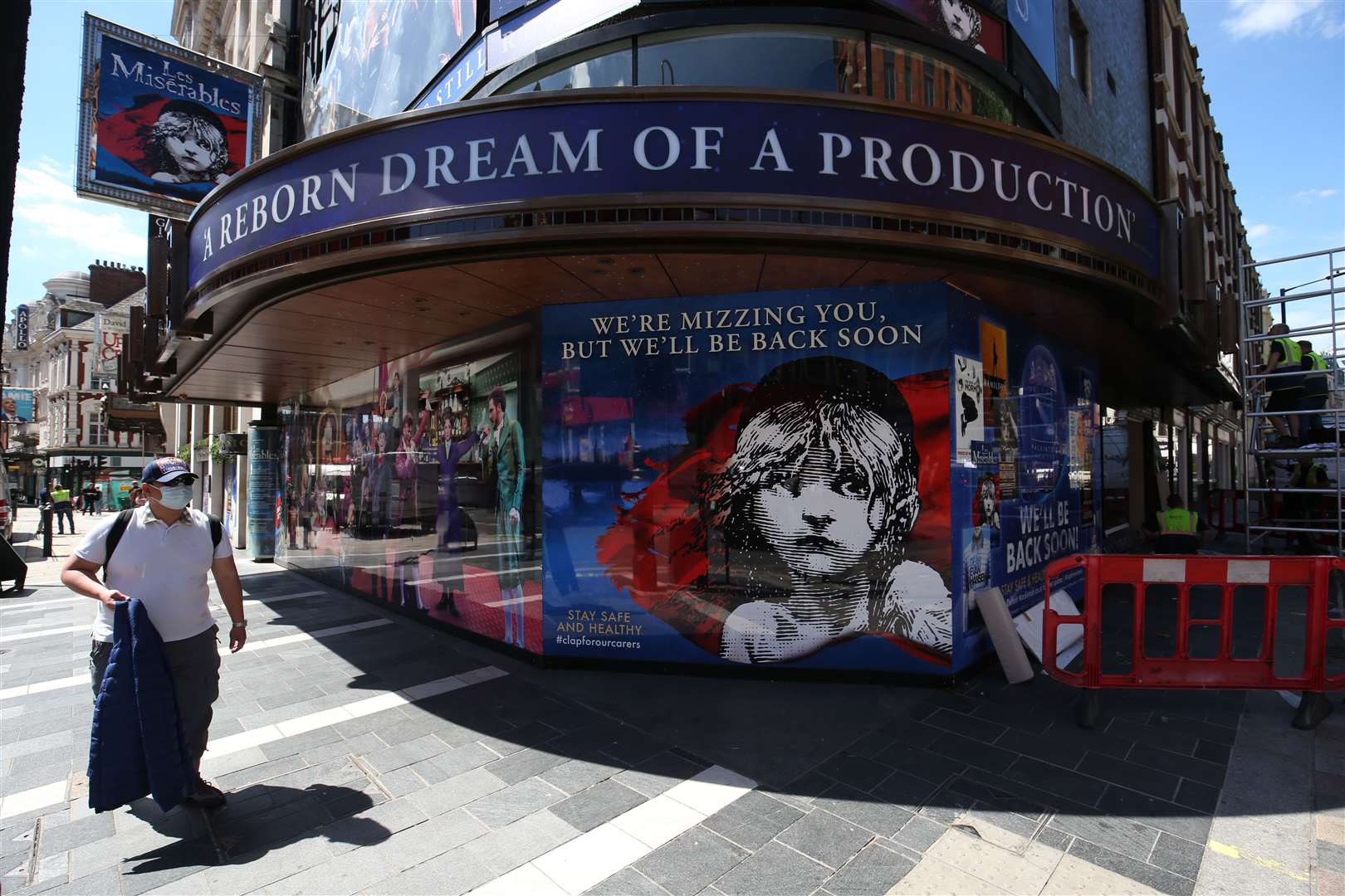 However, live theatre and music was hit hard in March as the nationwide lockdown saw venues including the Sondheim Theatre in London’s Shaftesbury Avenue forced to close their doors (Jonathan Brady/PA)