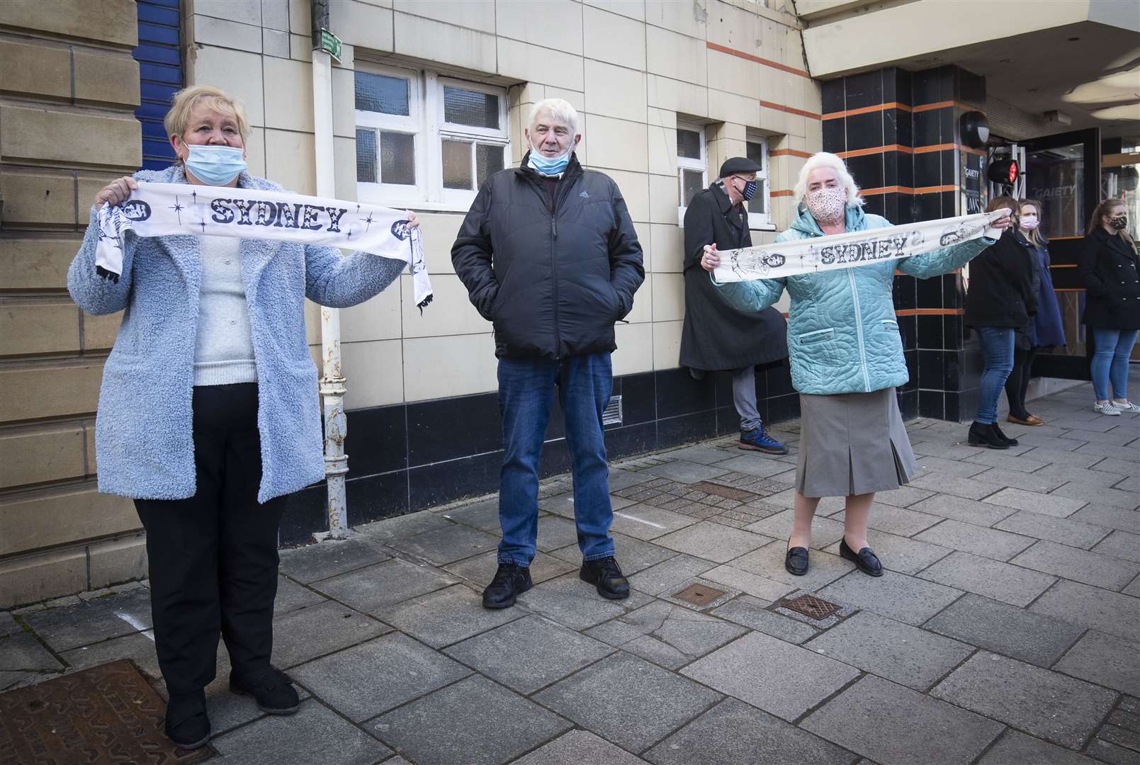 Fans outside the Gaiety Theatre in Ayr (Jane Barlow/PA)