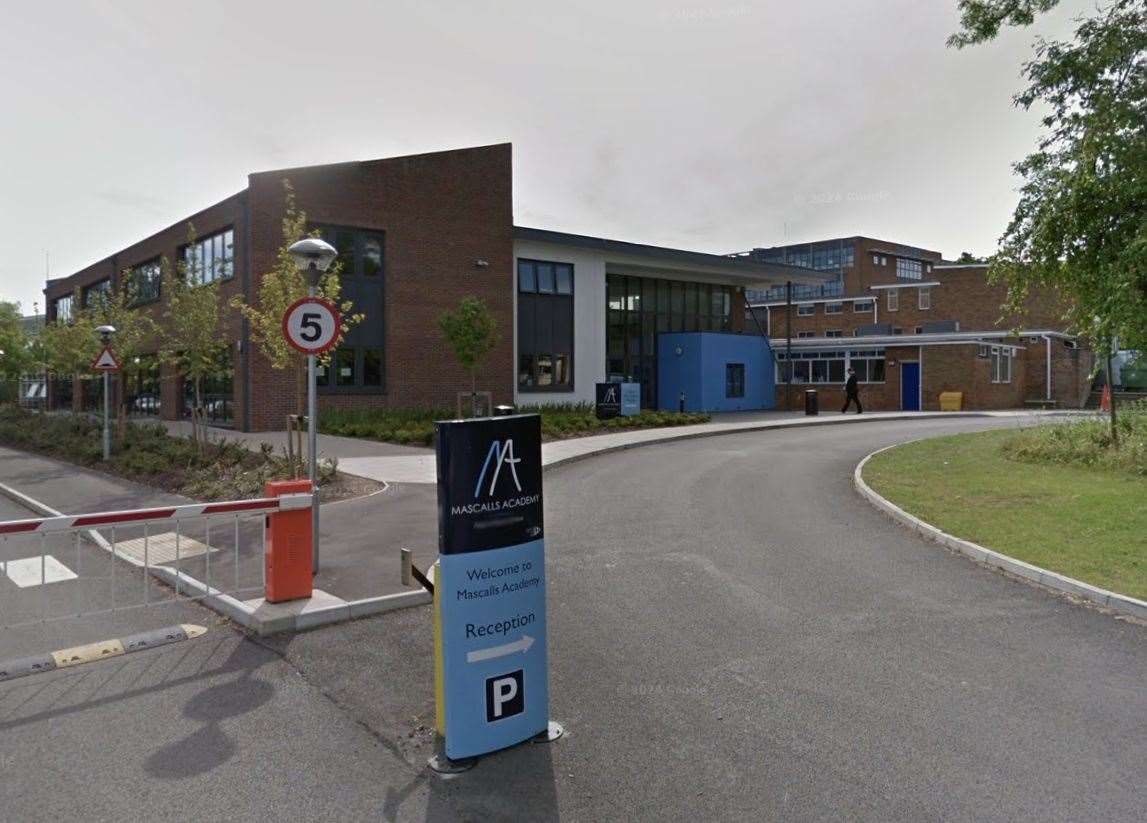 Mascalls Academy in Maidstone Road, Paddock Wood, is shut today due to an unexpected water leak outside its grounds. Picture: Google Maps