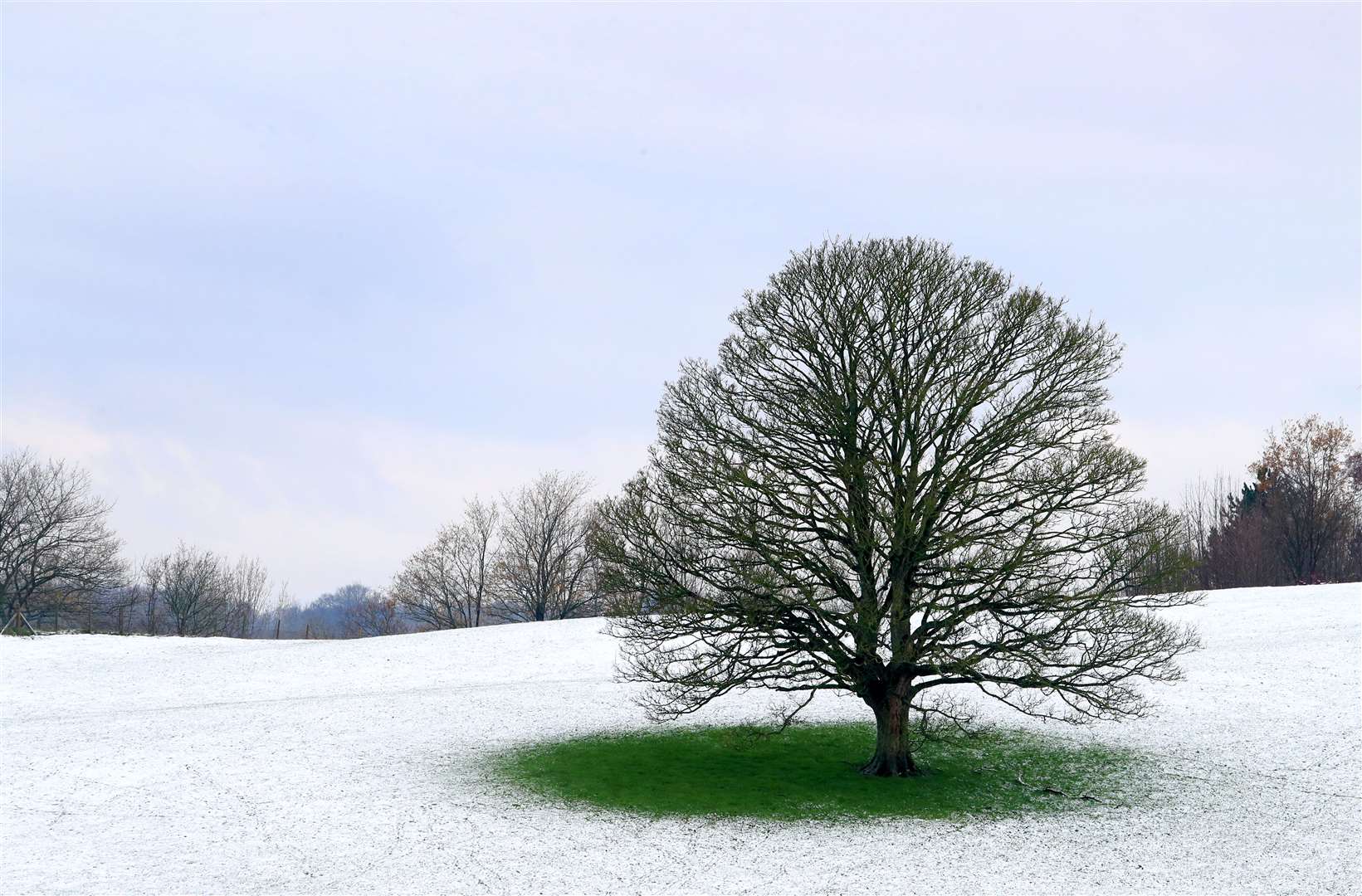 A snow covered field near Ashford in Kent (Gareth Fuller/PA)