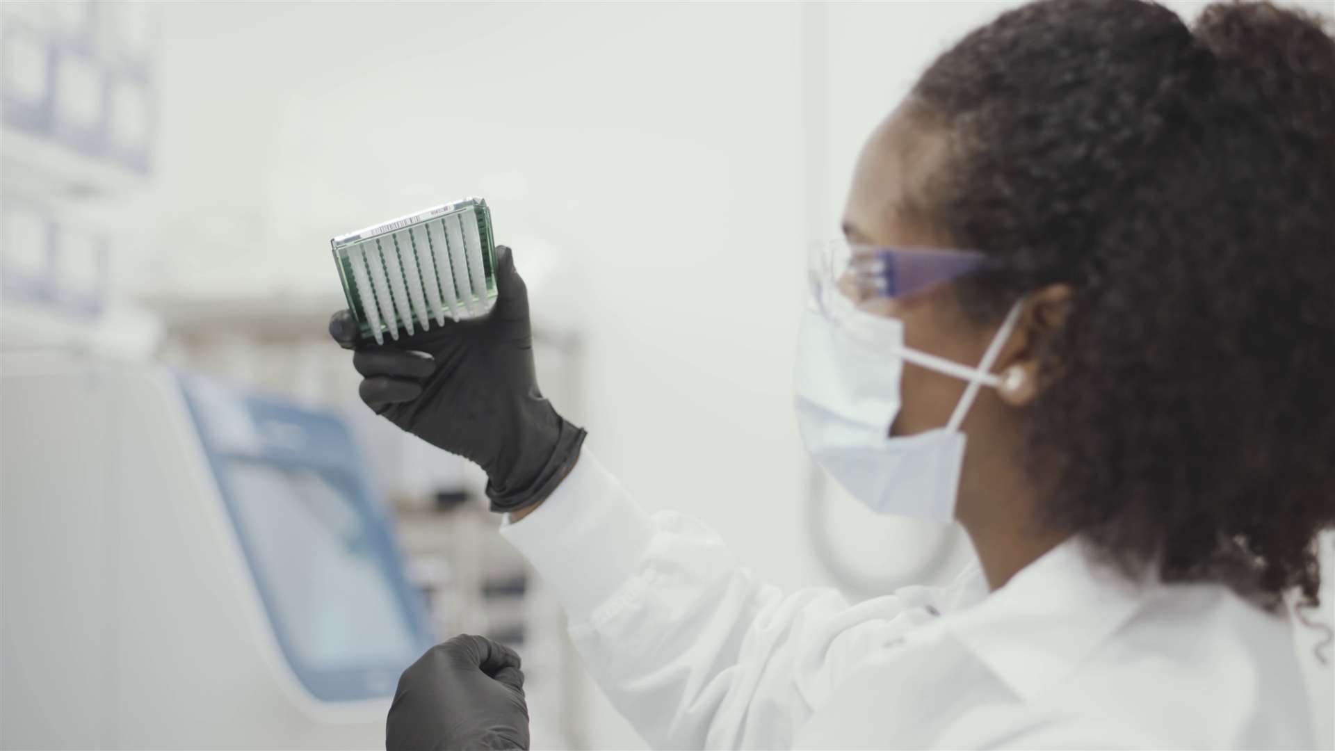 A scientist working on the Moderna coronavirus vaccine (Screengrab/Moderna/PA)