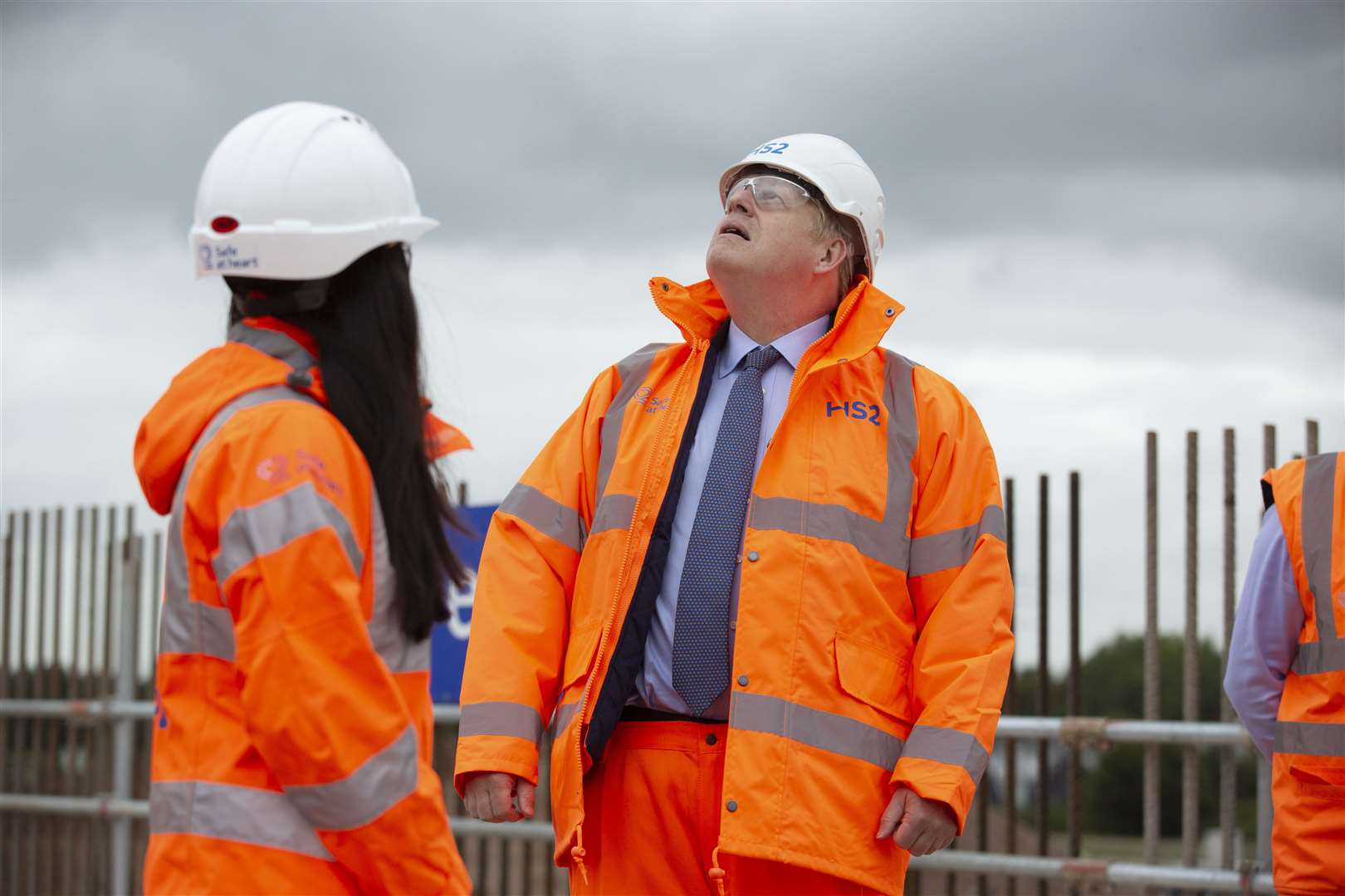 Boris Johnson made the remarks during a visit to the HS2 Solihull Interchange building site in the West Midlands (Andrew Fox/Daily Telegraph/PA)