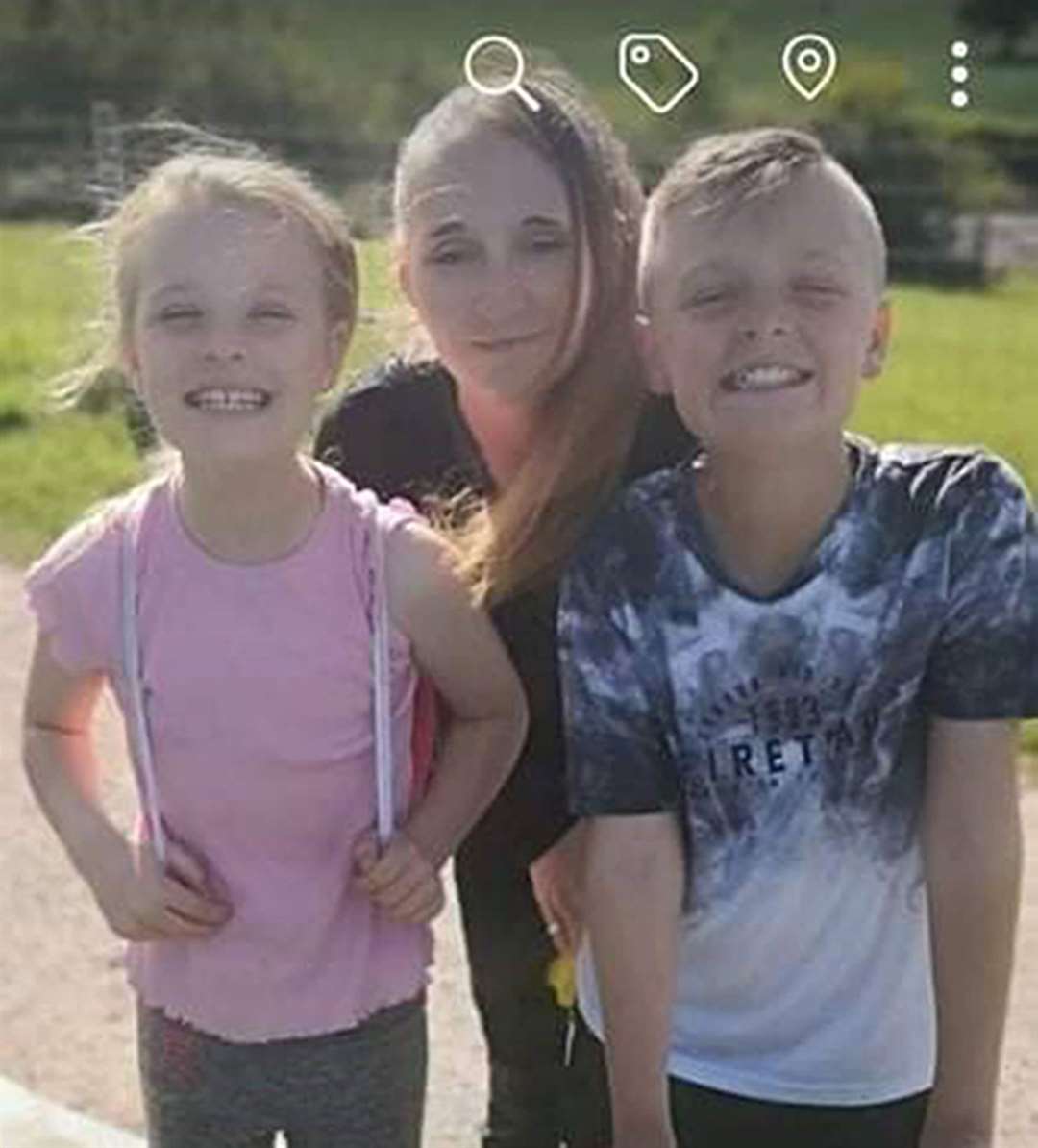 Lacey Bennett with her brother John Paul Bennett and their mother Terri Harris, who, along with Lacey’s friend Connie Gent, died at a property in Chandos Crescent (Derbyshire Police/PA)