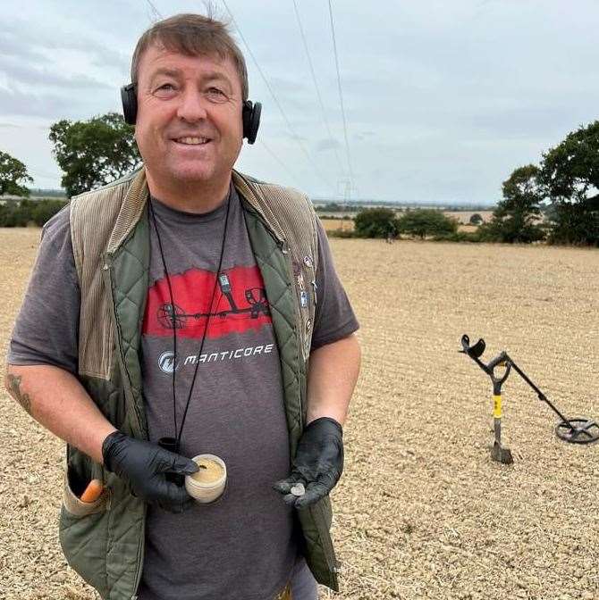 Mark Anderson who is chairman of the Ashford-based Invicta Seekers Metal Detecting Club