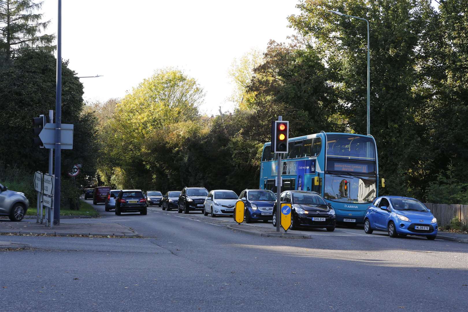 The A20 Ashford Road junction with Willington Street